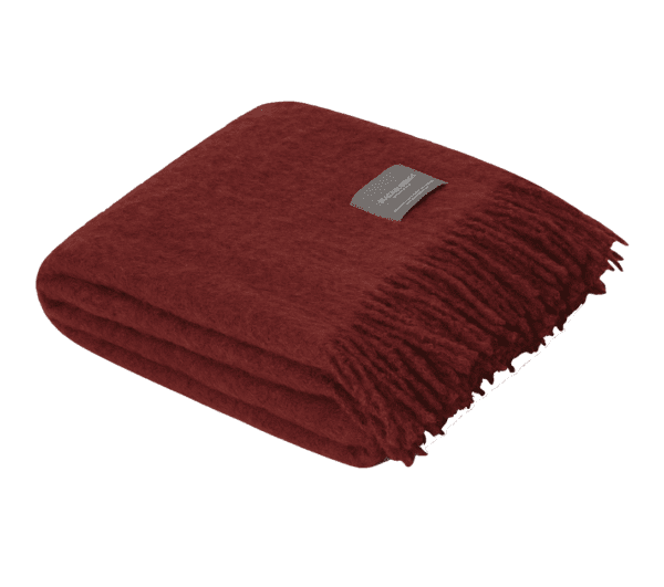 STACKELBERGS - PLAID EN MOHAIR TERRE CUITE